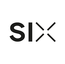 logo: na białym tle napis wielkimi literami "six"