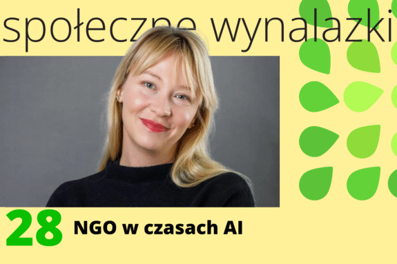 Grafika podcastu, na zdjęciu Aleksandra Przegalińska