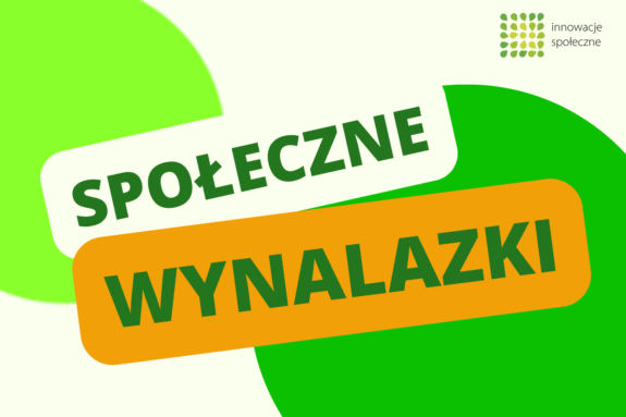 Grafika z napisem Społeczne Wynalazki