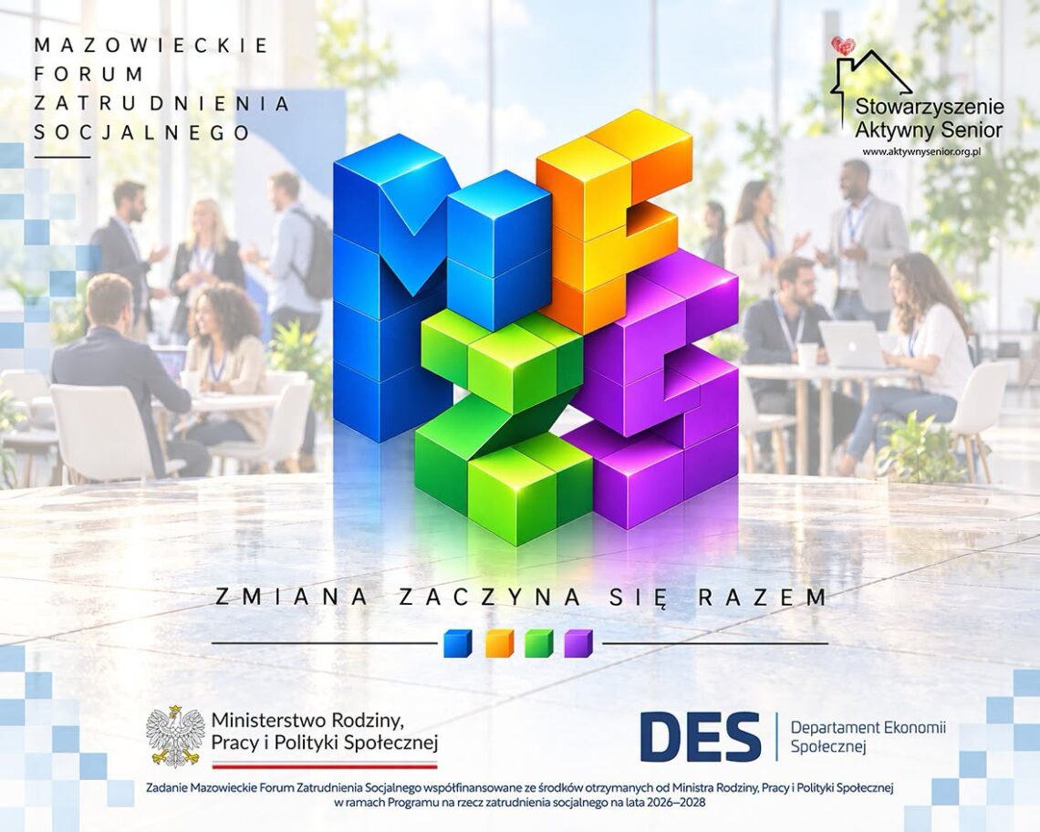 grafika z logo wydarzenia Mazowieckie Forum Zatrudnienia Socjalnego