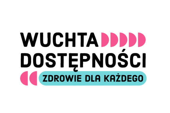 Grafika z napisem wuchta dostępności zdrowie dla każdego